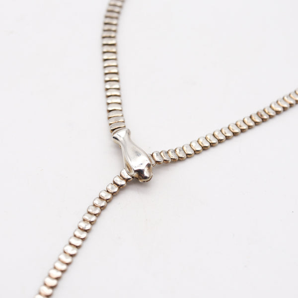 TIFFANY & CO. Elsa Peretti Sculptural Snake Necklace In .925 Sterling Silver