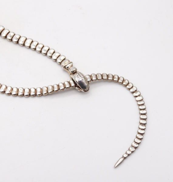 TIFFANY & CO. Elsa Peretti Sculptural Snake Necklace In .925 Sterling Silver