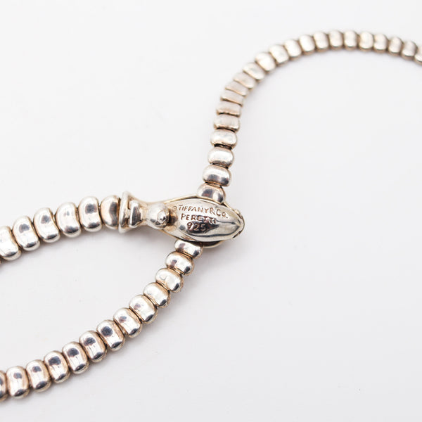 TIFFANY & CO. Elsa Peretti Sculptural Snake Necklace In .925 Sterling Silver