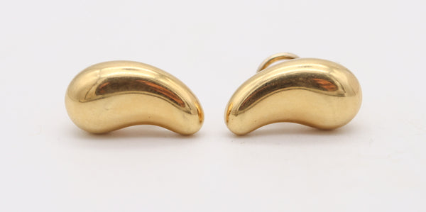 TIFFANY & CO. 1980 Elsa Peretti Tear Drops Clips-On Earrings In 18Kt Yellow Gold