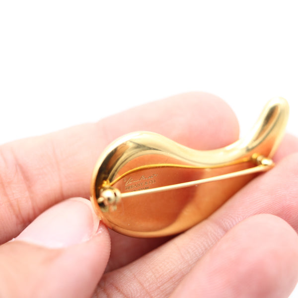 TIFFANY & CO. 1983 Elsa Peretti "Comma" Pendant-Brooch In 18Kt Yellow Gold