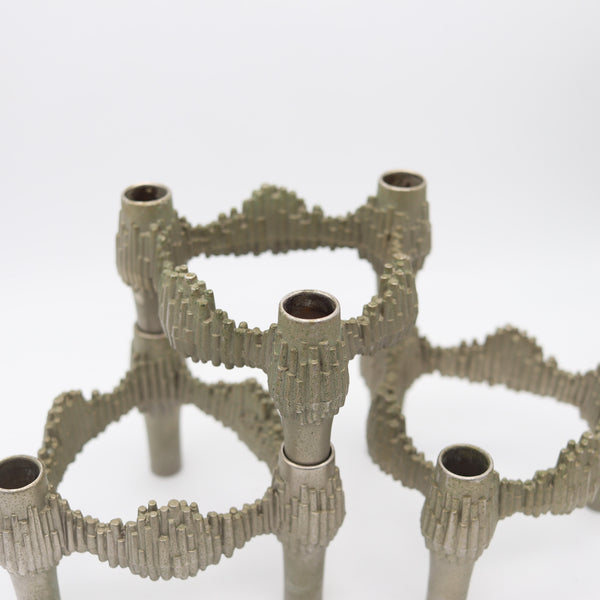 NAGEL QUIST 1960 Germany Set of 3 Stackable Candle-Holders by Caesar Stoffi