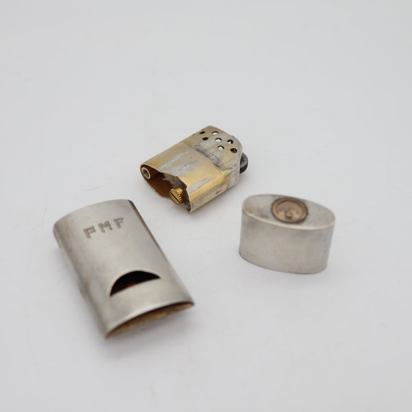 DUNHILL PARIS 1938 Art Deco Rare Multi Functional Lighter-Compass-Whistle In .925 Sterling Silver