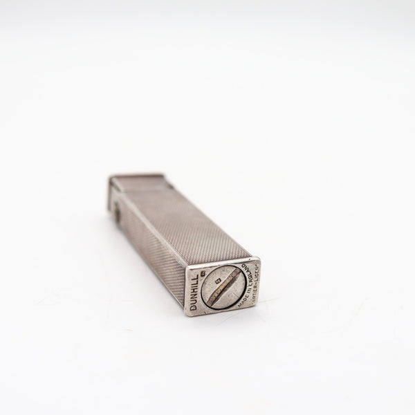 DUNHILL 1934 Crown Jubilee Cartier License Tall-Boy Pocket Lighter In Sterling Silver