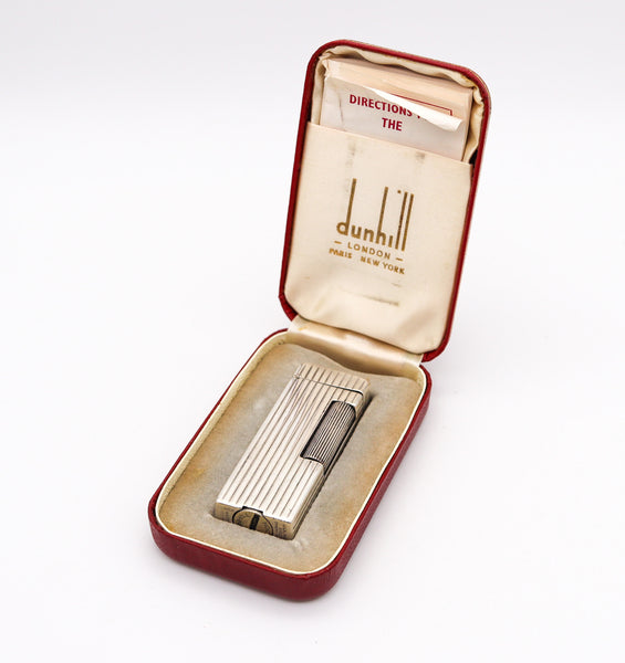 DUNHILL 1938 Rollalite Petrol Pocket Lighter In Solid .925 Sterling Silver