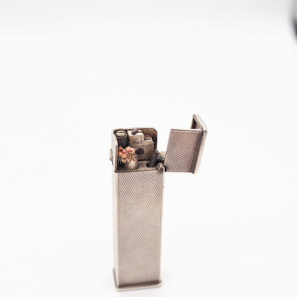 DUNHILL 1934 Crown Jubilee Cartier License Tall-Boy Pocket Lighter In Sterling Silver