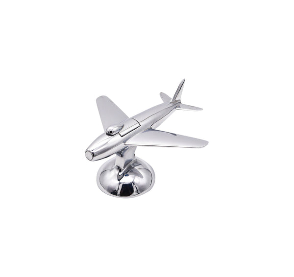 DUNHILL London 1954 Jet Aircraft F-86 Table Desk Lighter In Polished Chrome