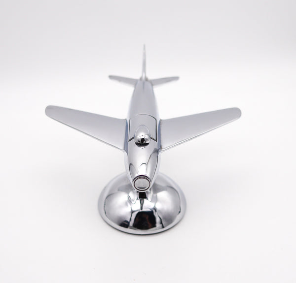 DUNHILL London 1954 Jet Aircraft F-86 Table Desk Lighter In Polished Chrome