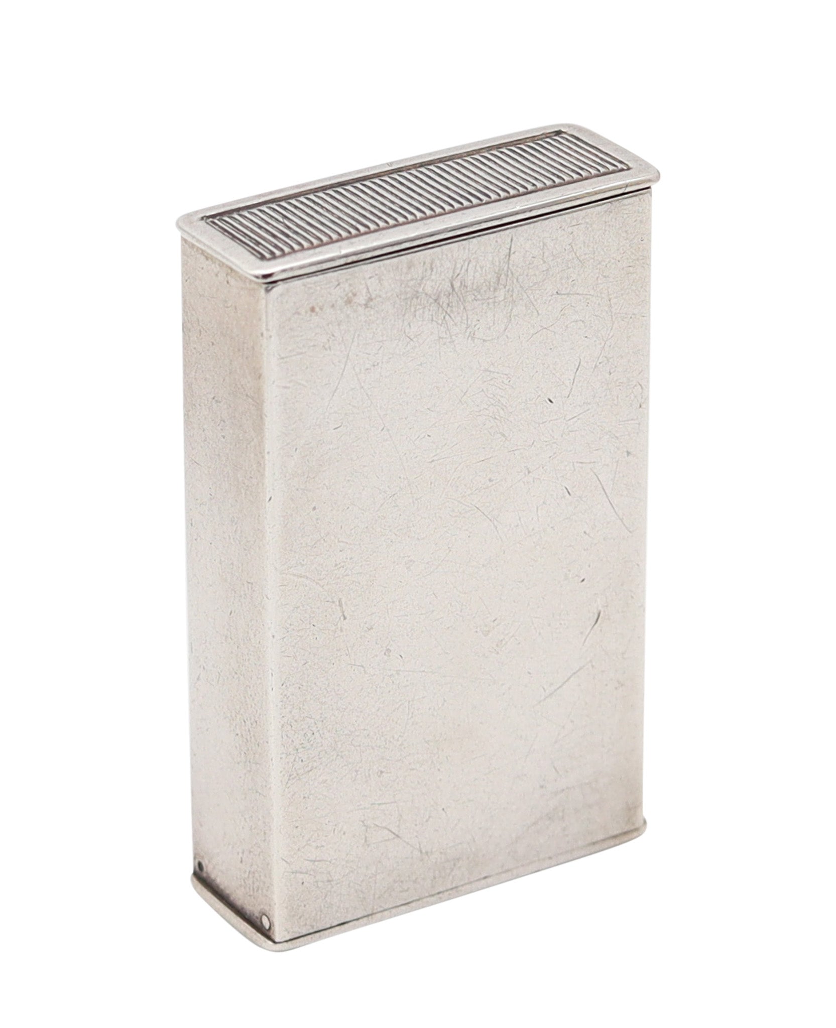 GEORGE WILKINSON 1890 London Mechanical Vesta Matches Box In .925 Sterling