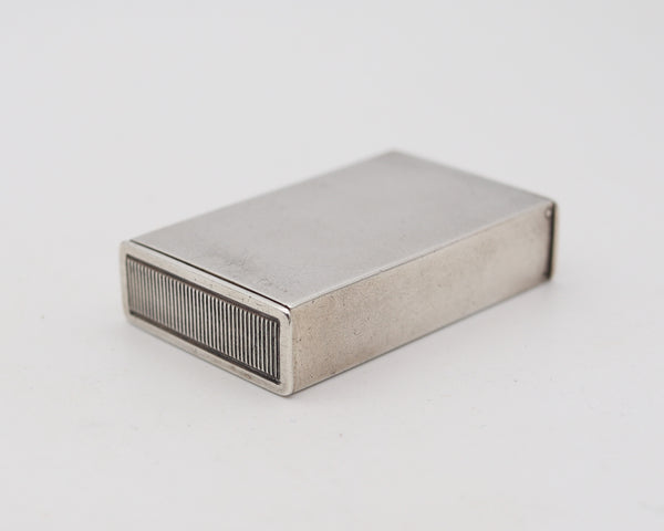 GEORGE WILKINSON 1890 London Mechanical Vesta Matches Box In .925 Sterling