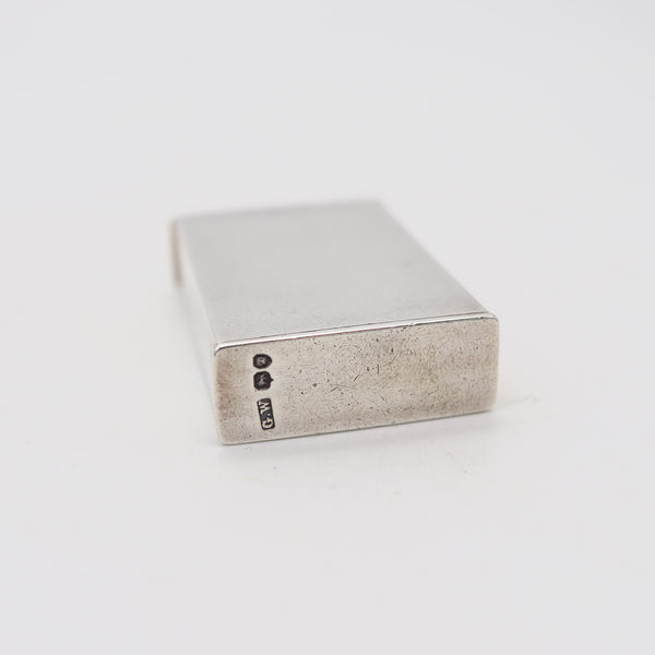 GEORGE WILKINSON 1890 London Mechanical Vesta Matches Box In .925 Sterling