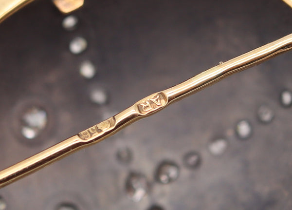 ANNA RINGE For FABERGE 1908 Large Enameled Ladybug Brooch 14Kt Gold & Diamonds