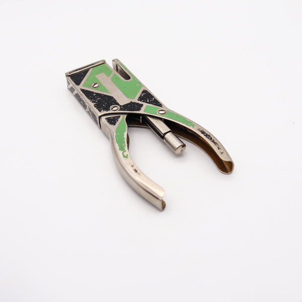 GERMAN STAPLER 1930 Art Deco Steel With Black, Red & Green Enamels