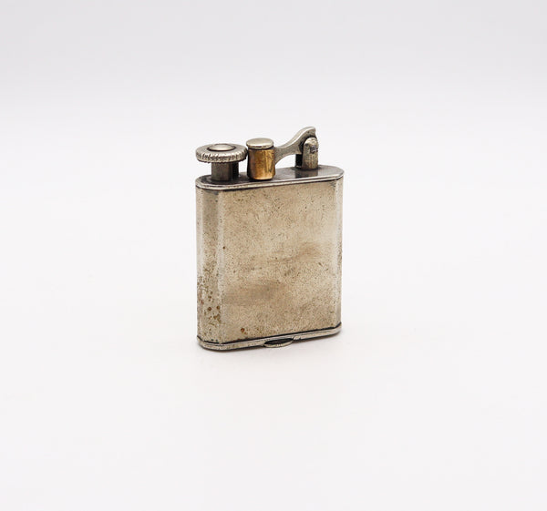 PALL-MALL 1926 Le Mondial Swiss Petrol Pocket Lighter In Chromed Steel