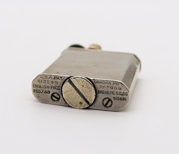 PALL-MALL 1926 Le Mondial Swiss Petrol Pocket Lighter In Chromed Steel