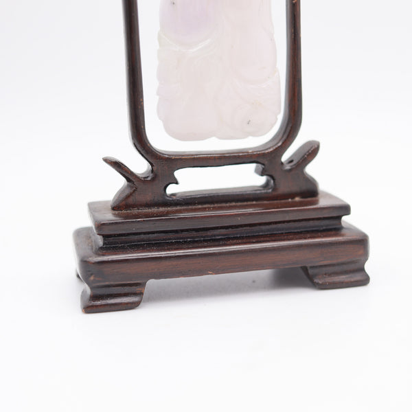 ORIENTALISM Pendant With Organic Motifs In 14Kt Yellow Gold With lavender Jade