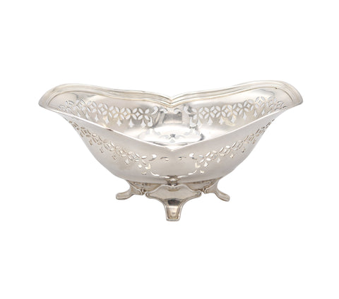TIFFANY & CO. 1907 John C. Moore Four-Legged Nut Dish In .925 Sterling Silver