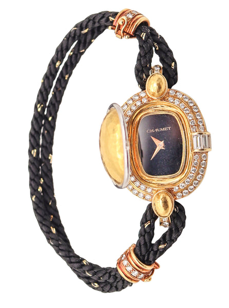 CHAUMET Paris Concealed Lady Wristwatch In 18Kt Gold With 1.82 Cwt. VS Diamonds