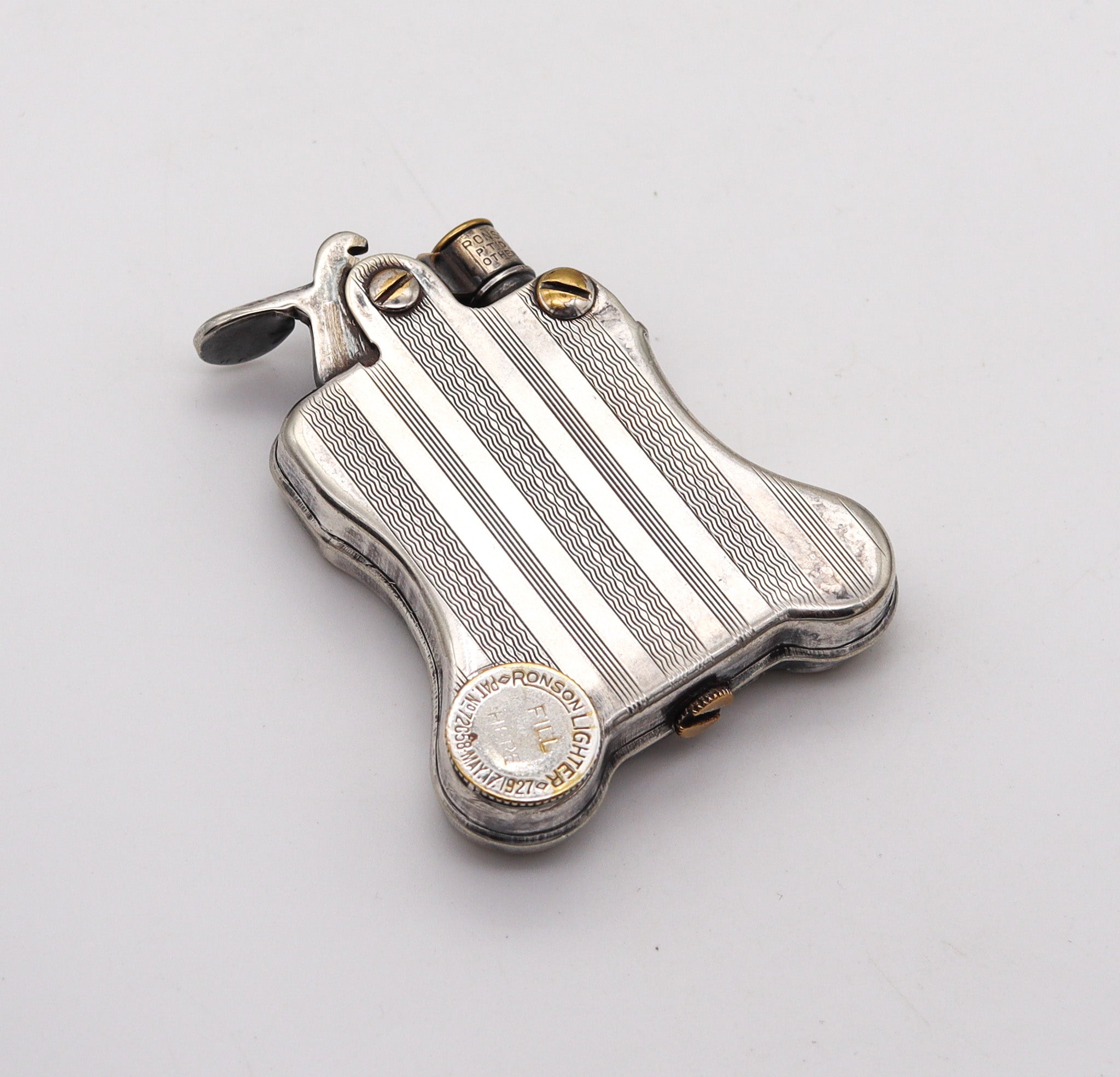 RONSON 1926 Art Deco Rare Banjo Automatic Lighter In Silver Plate Near –  Treasure Fine Jewelry