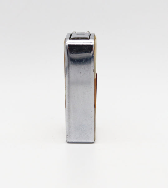 BELL LIGHTER 1937 British Semi Automatic Pocket Petrol Lighter With Nacre