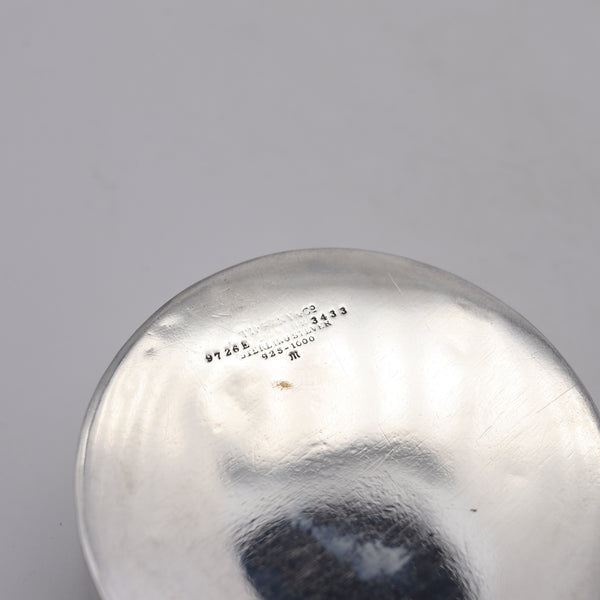 TIFFANY & CO. 1889 Art+Craft Round Box In Hammered .925 Sterling Silver