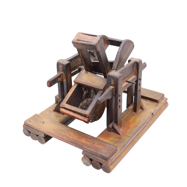 FOLK ART 1880 USA Scale Patent Of Gold Processing Mill In Wood Copper & Steel