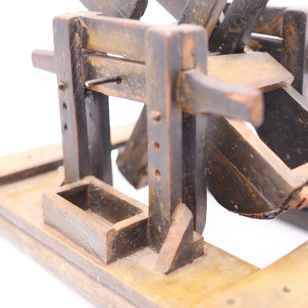 FOLK ART 1880 USA Scale Patent Of Gold Processing Mill In Wood Copper & Steel