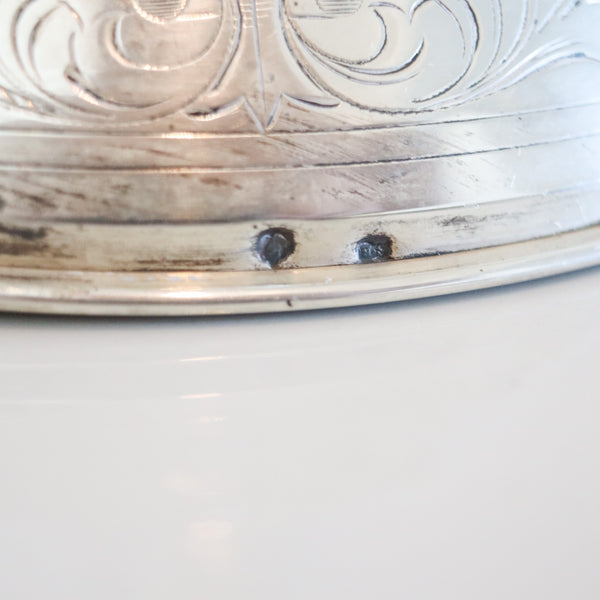 AUSTRIAN HUNGARIAN Empire 1870 Pair Of Tall Table Candlestick In .800 Silver