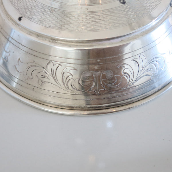 AUSTRIAN HUNGARIAN Empire 1870 Pair Of Tall Table Candlestick In .800 Silver