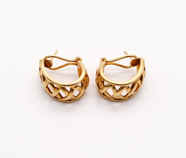 TIFFANY & CO. 1982 By Paloma Picasso Hoops Earrings In Solid 18Kt Yellow Gold