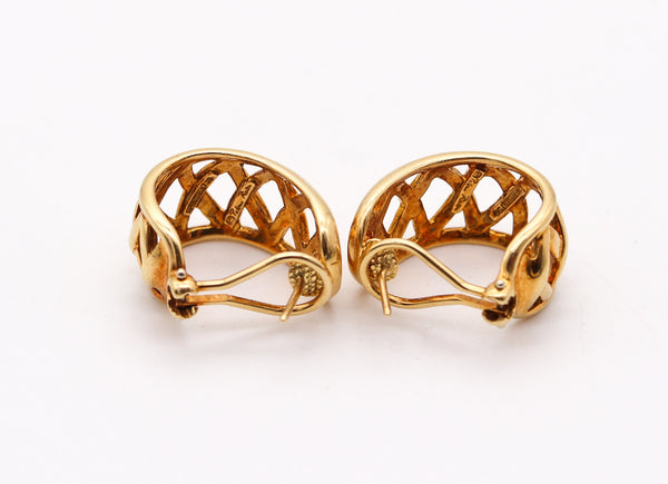 TIFFANY & CO. 1982 By Paloma Picasso Hoops Earrings In Solid 18Kt Yellow Gold