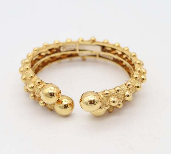 DAVID WEBB 1975 Vintage Pair Of Cuff Bracelet In Solid 18Kt Yellow Gold