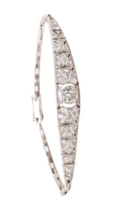 EDWARDIAN 1910 Transitional Bracelet In Platinum With 2.39 Ctw In Diamonds