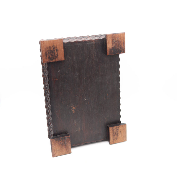 CIGARROS 1900 Desk Cigars Humidor Box In Carved Wood And Sterling Silver