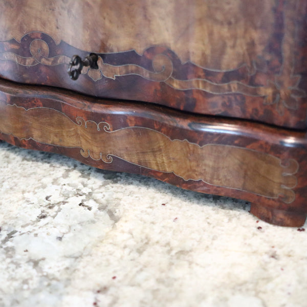 TANTALUS 1860 French Napoleon IIII Liquor Cabined In Precious Woods And Glass