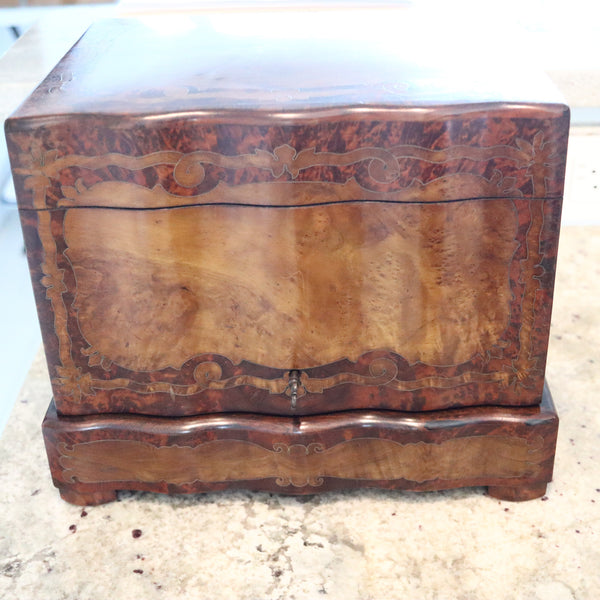 TANTALUS 1860 French Napoleon IIII Liquor Cabined In Precious Woods And Glass