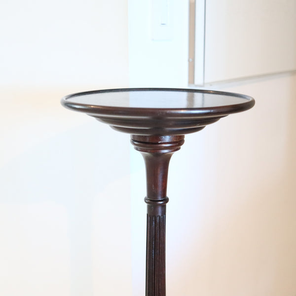 CHIPPENDALE 1890 American Victorian Carved Mahogany Wood Pedestal