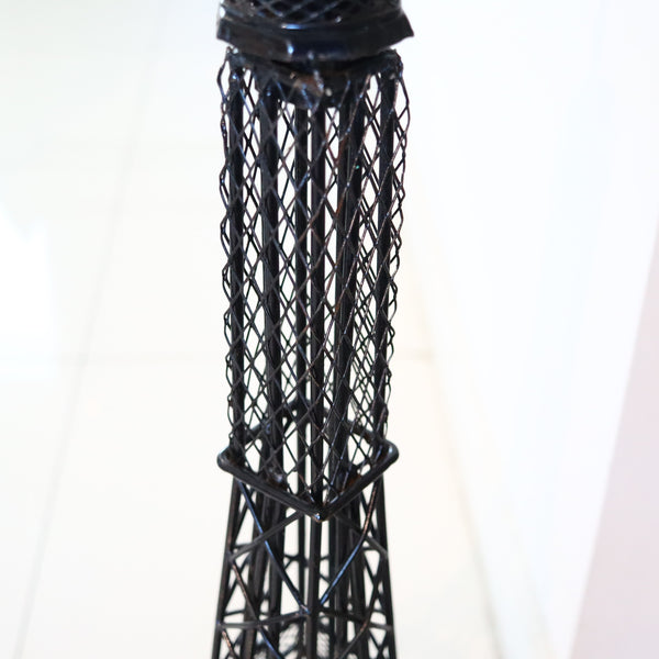 TOUR EIFFEL 1935 French Decorative Tall Tower Sculpture In Painted Steel