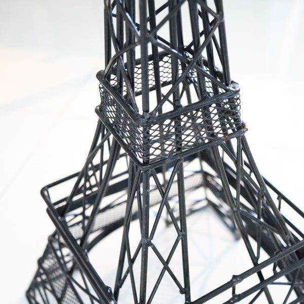 TOUR EIFFEL 1935 French Decorative Tall Tower Sculpture In Painted Steel