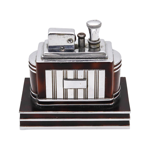 RONSON 1938 Art Deco Machine Age Lacquered Deluxe Classic Touch Tip Lighter