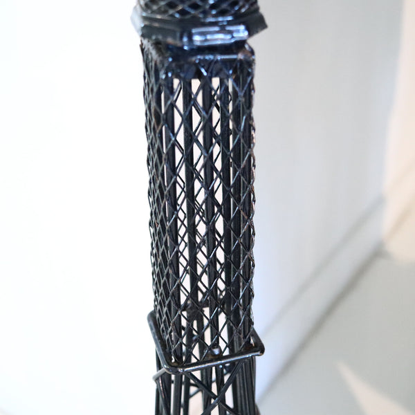 TOUR EIFFEL 1935 French Decorative Tall Tower Sculpture In Painted Steel