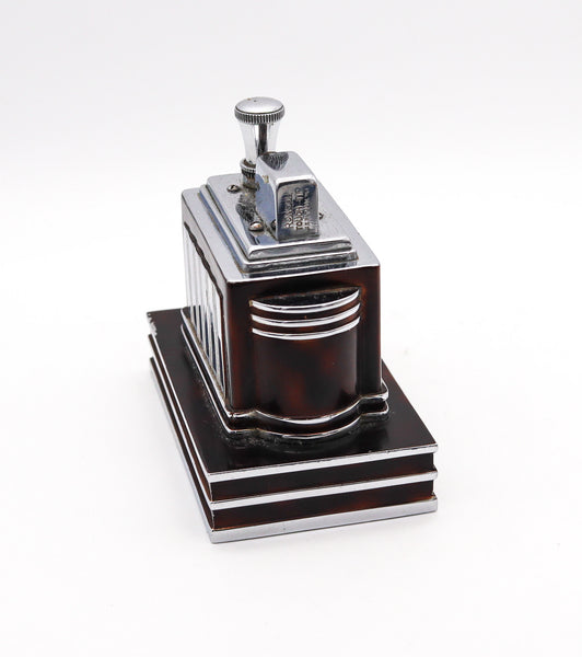 RONSON 1938 Art Deco Machine Age Lacquered Deluxe Classic Touch Tip Lighter