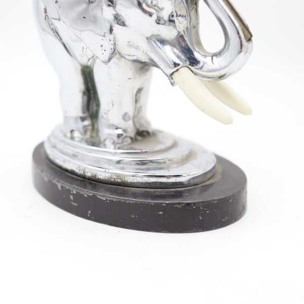 RONSON 1935 Elephant Touch-Tip Striker Lighter Black Cast Steel & Chromed Steel