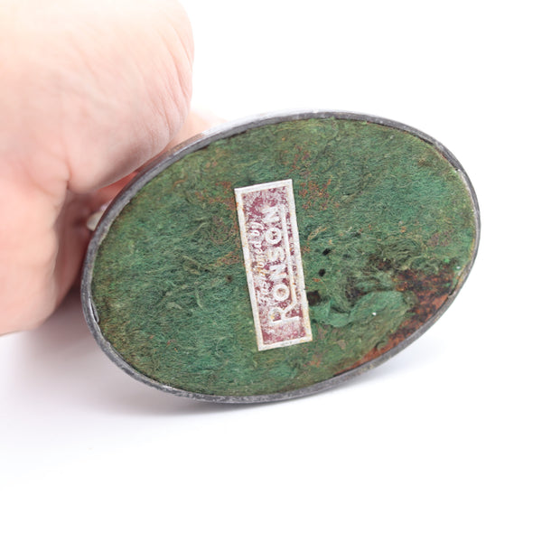 RONSON 1935 Elephant Touch-Tip Striker Lighter Black Cast Steel & Chromed Steel