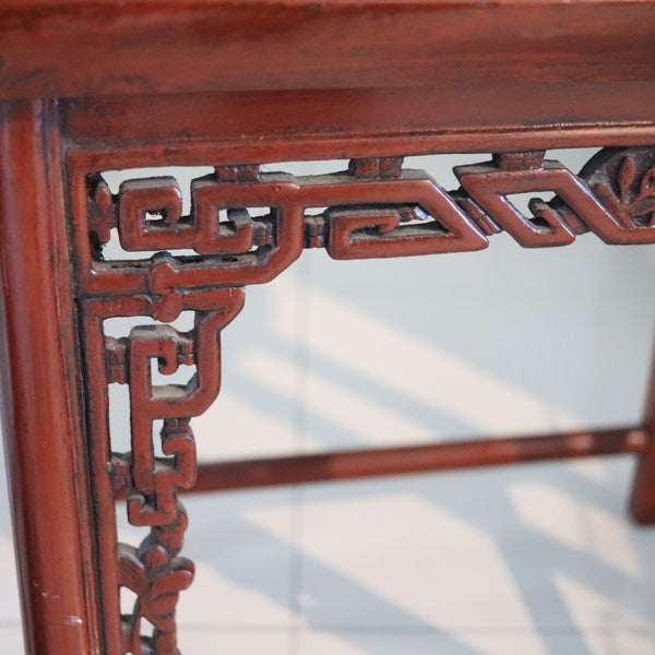 QING DINASTY 1880-1900 Pair Of Dignitaries Arm Chairs In Lacquered Carved Wood