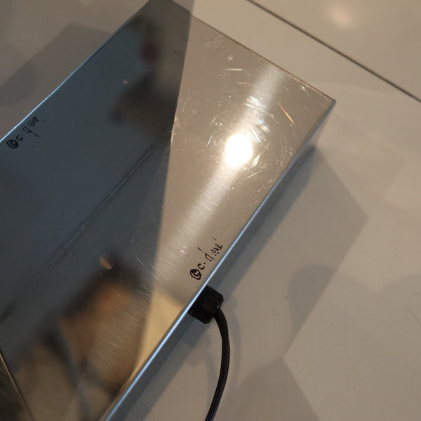 CURTIS JERE 1970 Monumental Skyscraper Table Lamp In Polished Chromed Steel