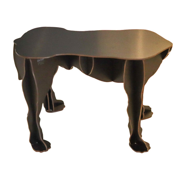 DOG-SHAPED Table An Unusual Modernist Side-Table Accent in Black Plywood