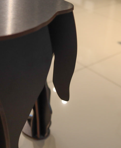 DOG-SHAPED Table An Unusual Modernist Side-Table Accent in Black Plywood