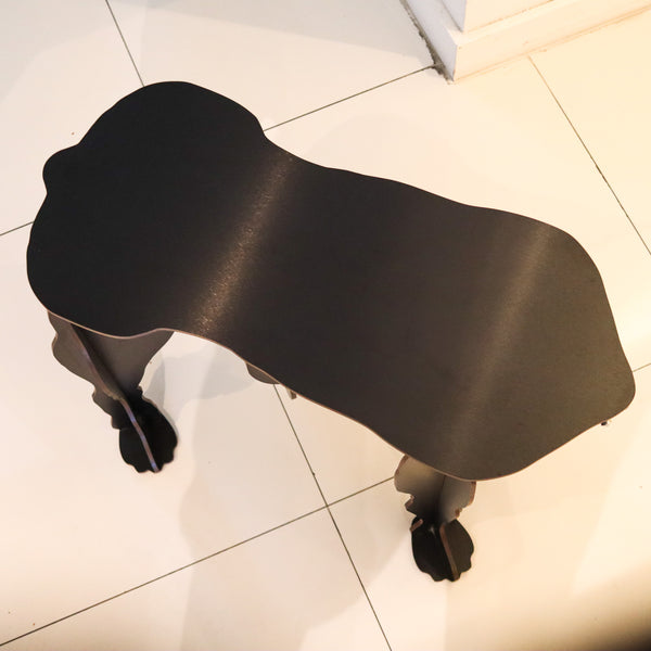 DOG-SHAPED Table An Unusual Modernist Side-Table Accent in Black Plywood