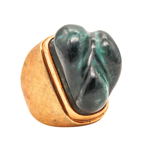 BURLE MARX 1970 Forma Livre Cocktail Ring In 18Kt Gold With Tourmaline